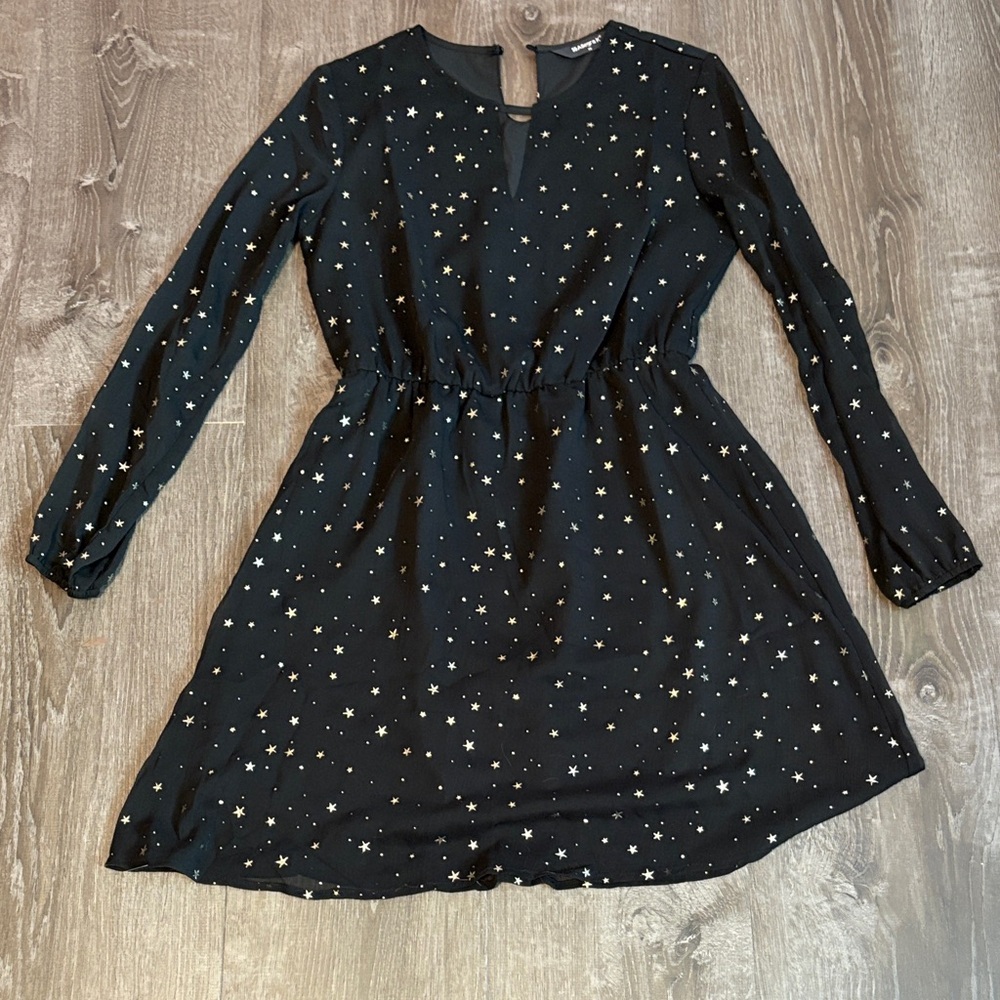 Allegra K Starry Night Black Kids Dress